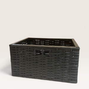Canasto Mimbre Gris 40x30 cm Pintado | Basket Shop