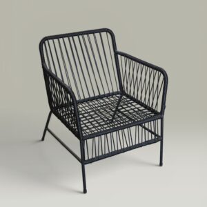 Sillón Dante Yute Negro 140 kg | Basket Shop