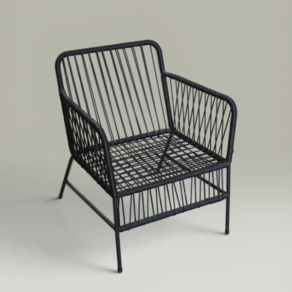 Sillón Dante Yute Negro 140 kg | Basket Shop