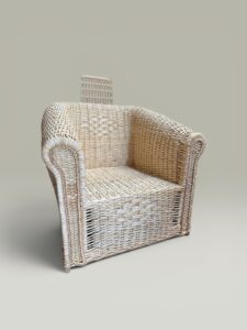 Sillón Valdivia Mimbre Clarito 80 cm | Basket Shop