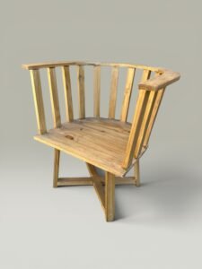 Sillón Gervasoni Simple Pino Encerado 70 cm | Basket