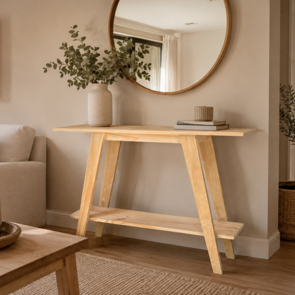 Mesa de Arrime 100X30 cm Vintage Natural | Basket Shop