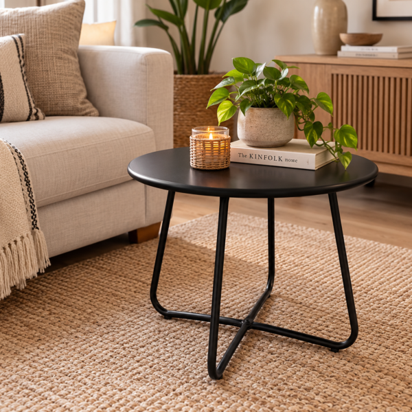 Mesa Ratona Hierro Redonda Negra Vintage – Living | Basket Shop (copia)