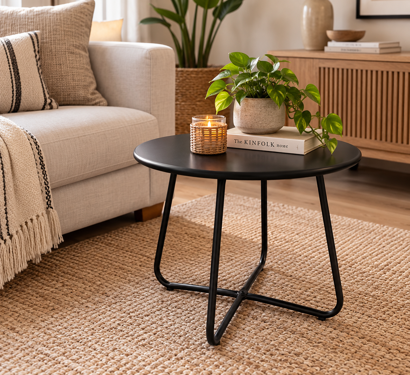 Mesa Ratona Hierro Redonda Negra Vintage – Living | Basket Shop (copia)
