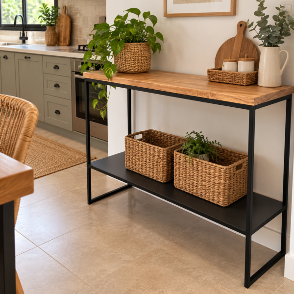 Mesa Arrime Hierro Negra– Living | Basket Shop